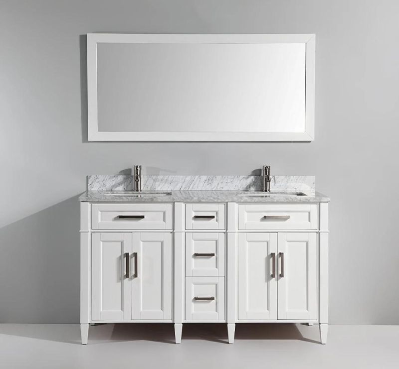 Wholesale New Design Grey 60" Double Sink Bathroom Cabinet