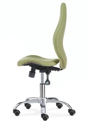 Adjustable Height Green Ergonomic Office Saddle Stool Chair with Backrest