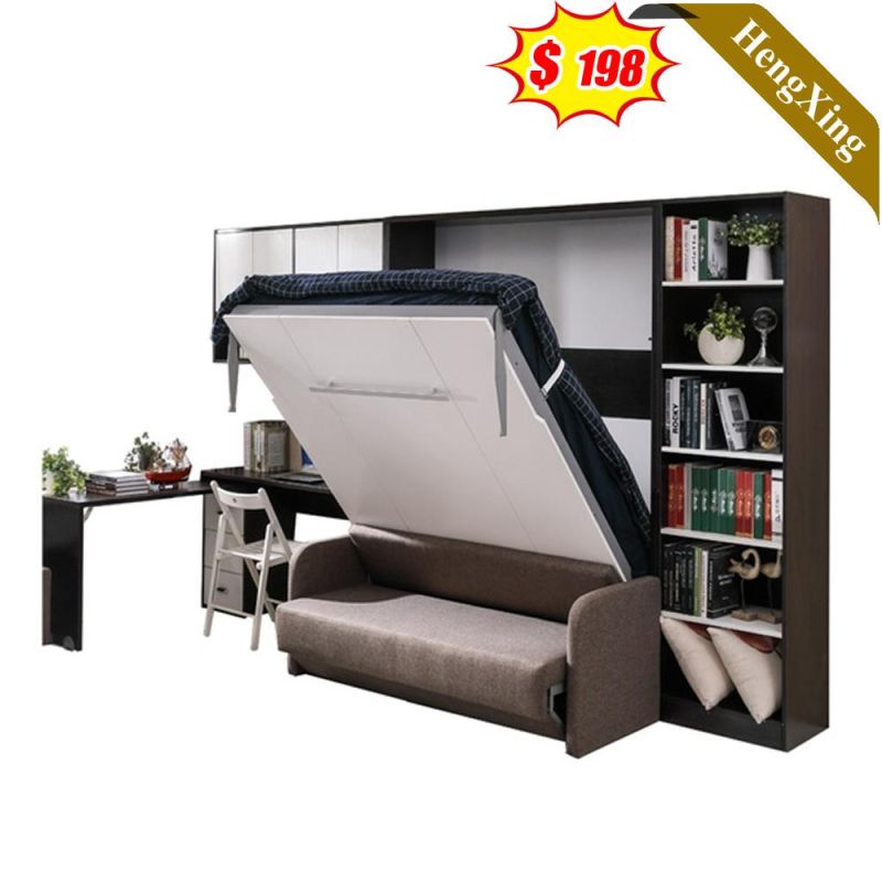 Modern Design Black Custom Color Folding Panel Bed Steel Frame Murphy Bed with Hardware Kit Spring Mechanism