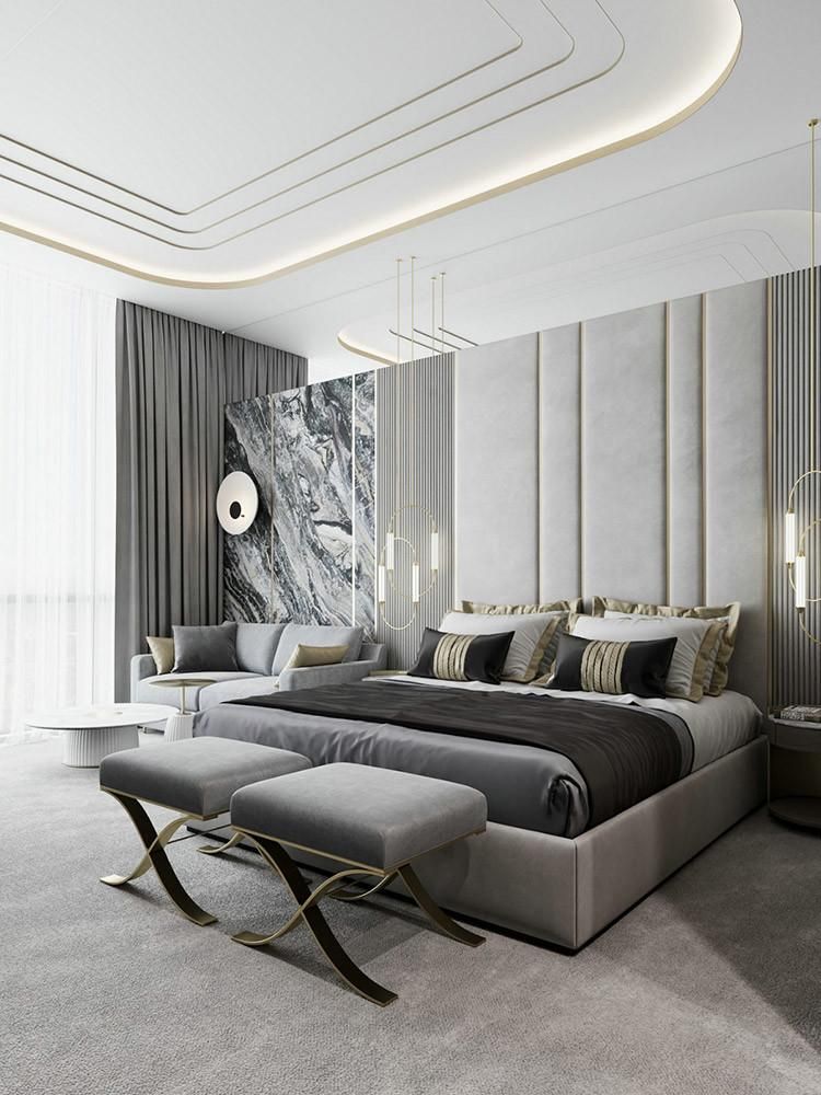 Custom Made Modern 5 Star Room Set Furnishings Luxury Hotel Bedroom Furniture for Hospitality Resort Villa Apartment