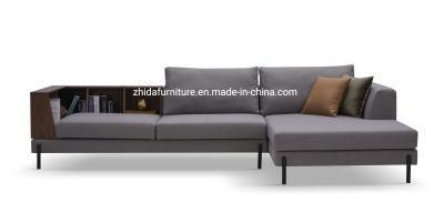 Chinese Hotel Lobby Modern Big L Shape Sectional Fabric Sofa