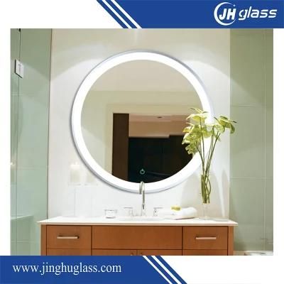 Frameless Round Shape Bathroom Lighted LED Mirror with Anti-Fog Pad