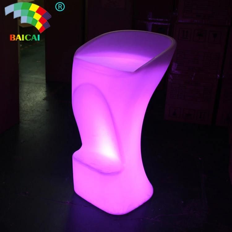 Used Commercial Bar Stools LED Plastic Bar Chair