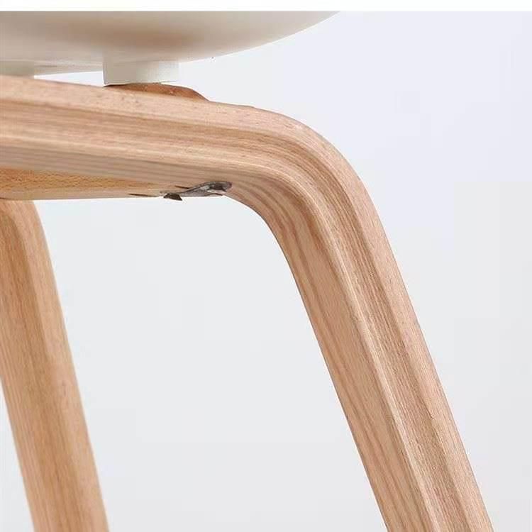 Contemporary Nordic Modern Wooden Legs Dining Plastic Chairs