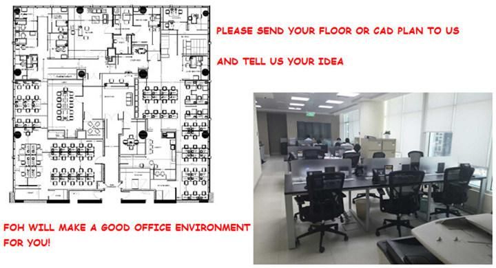 Modern High Quality MFC Office Furniture Desk with Cabinets (FOH-R2216)