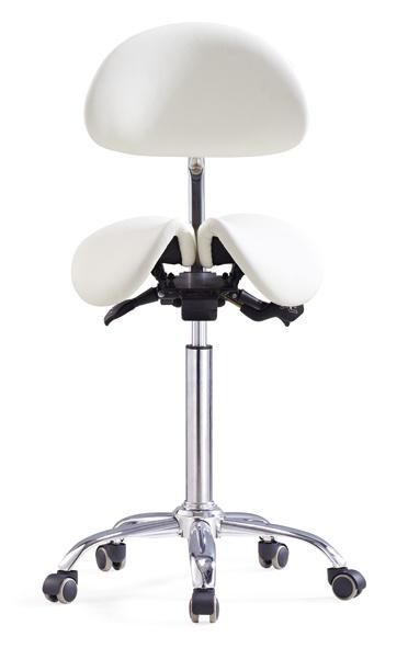 Ergonomic Split Seat Style Backrest Saddle Stool with Two Tilting Option