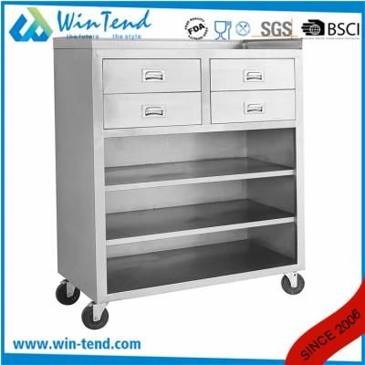 Commercial Kitchen Movable Storage Cabinet with 4 Drawers