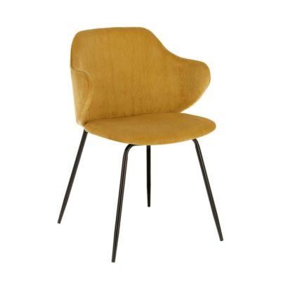 Modern Home Kitchcen Furniture Fabric Seat Dining Chair