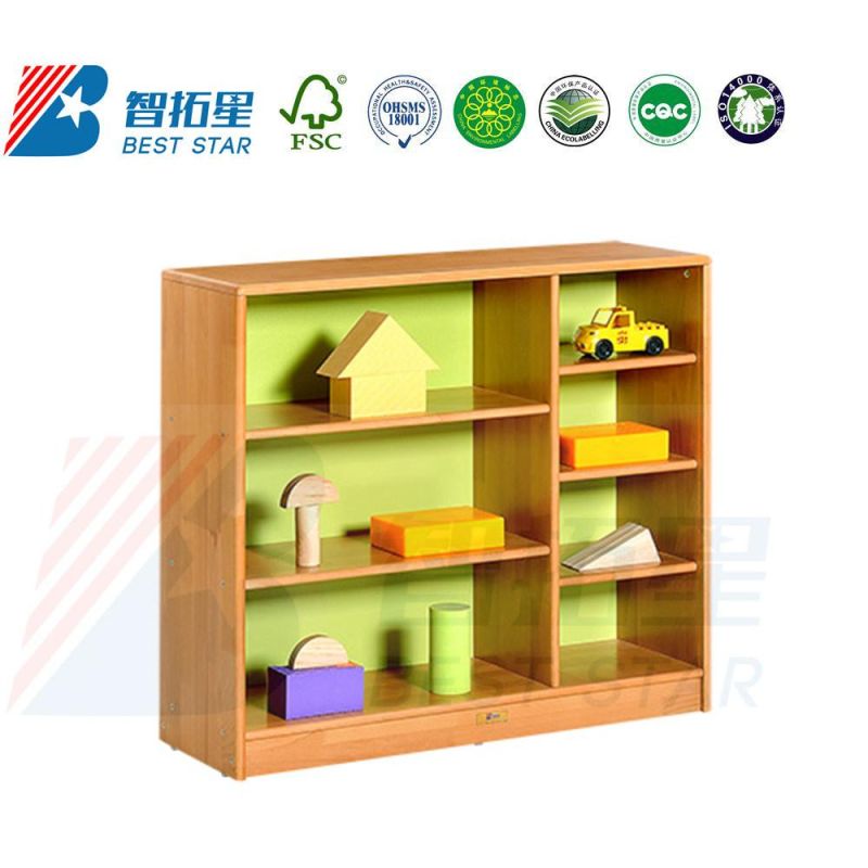 Kindergarten Kids Wooden Modern Cabinet, Nursery and Daycare School Cabinet, Kids Classroom Furniture for Preschool, Baby Toy Storage Cabinet