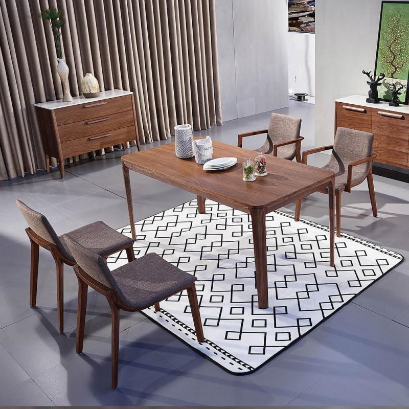 Hot Sale Ultra Simple Dining Table Veneer/Solid Wood for Chose