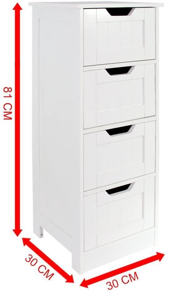 4 Drawer Floor Standing Bathroom Cabinet