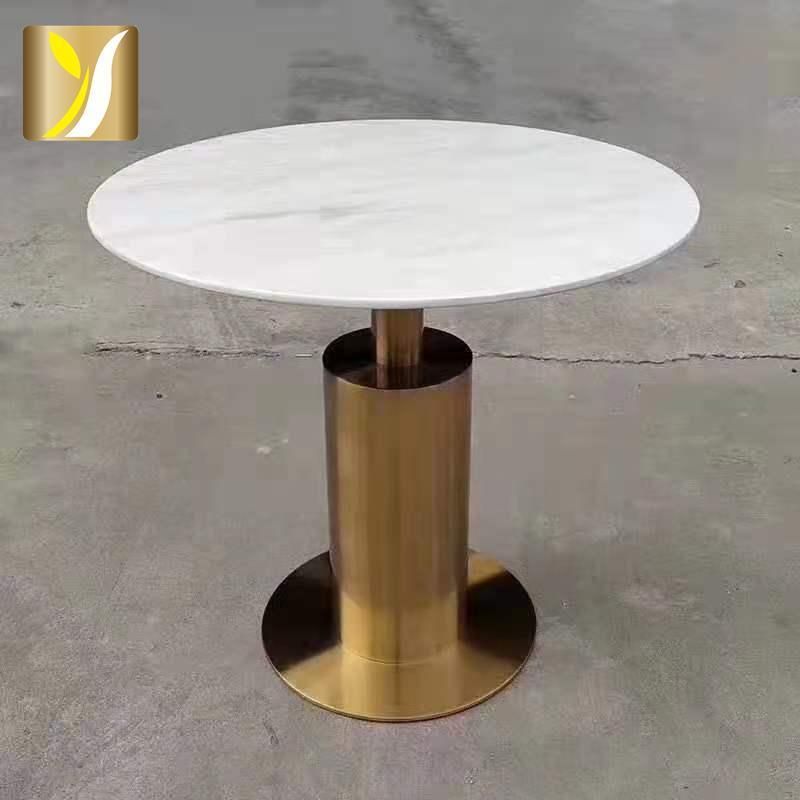 Hot Sale Modern Gold Stainless Steel Base Office Furniture Coffee Side Table