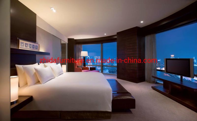 Custom Made High Quality Modern 5 Star Commercial Marriott Hotel Furniture Master Bedroom Set King Size Wooden Bed