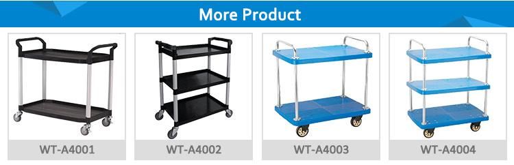 Heavy Duty Hotel Plastic Platform Cart Knock Down Structure Trolley