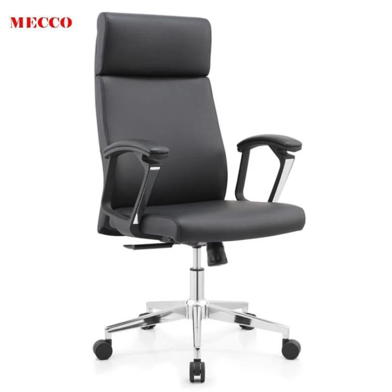 Genuine or PU Leather High Back Fixed Armrest Stable Quality Wholesales Leather Chair