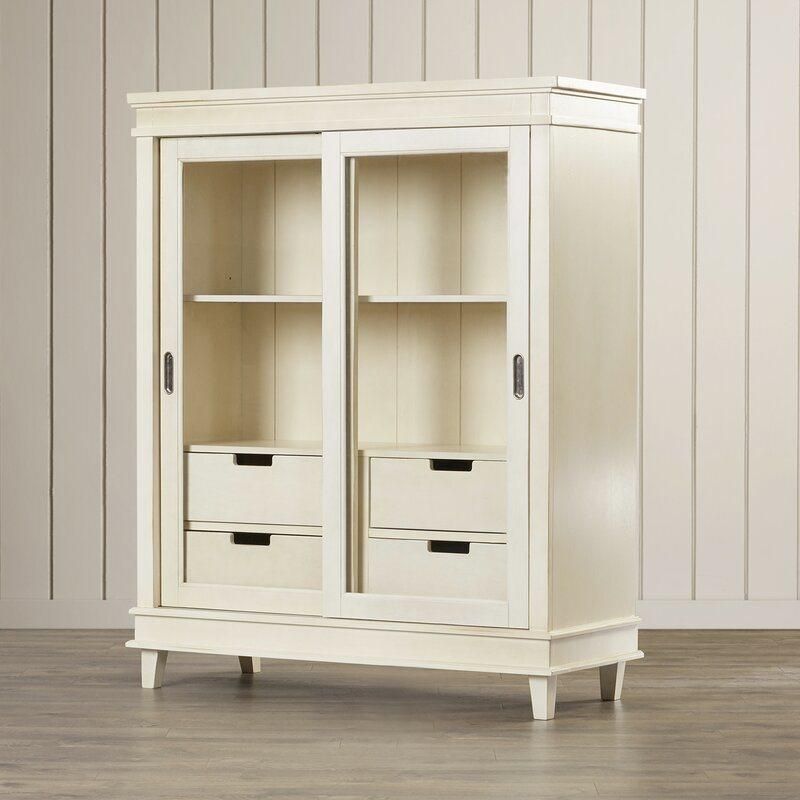 Modern Antique Furniture White Painting Tandard Display Stand Storage Cabinet Living Room Furniture