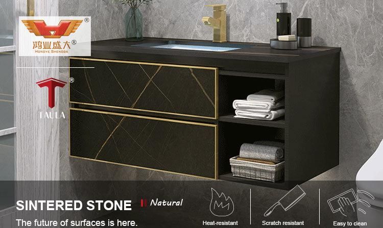 Customized Luxury Modern Double Black Wash Basin Bathroom Furniture Vanity Bathroom Cabinet