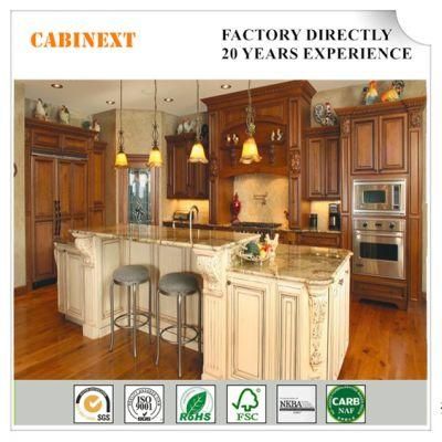 China Custom Raised Panel Modern Kitchen Cabinet Solid Wood Factory