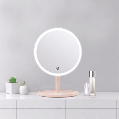 High-End LED Makeup Standing Mirror with Detachable Handle Handheld Mirror