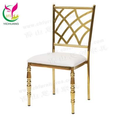 Ycx-Ss50 Modern Gold Stainless Steel Dining Chair for Wedding