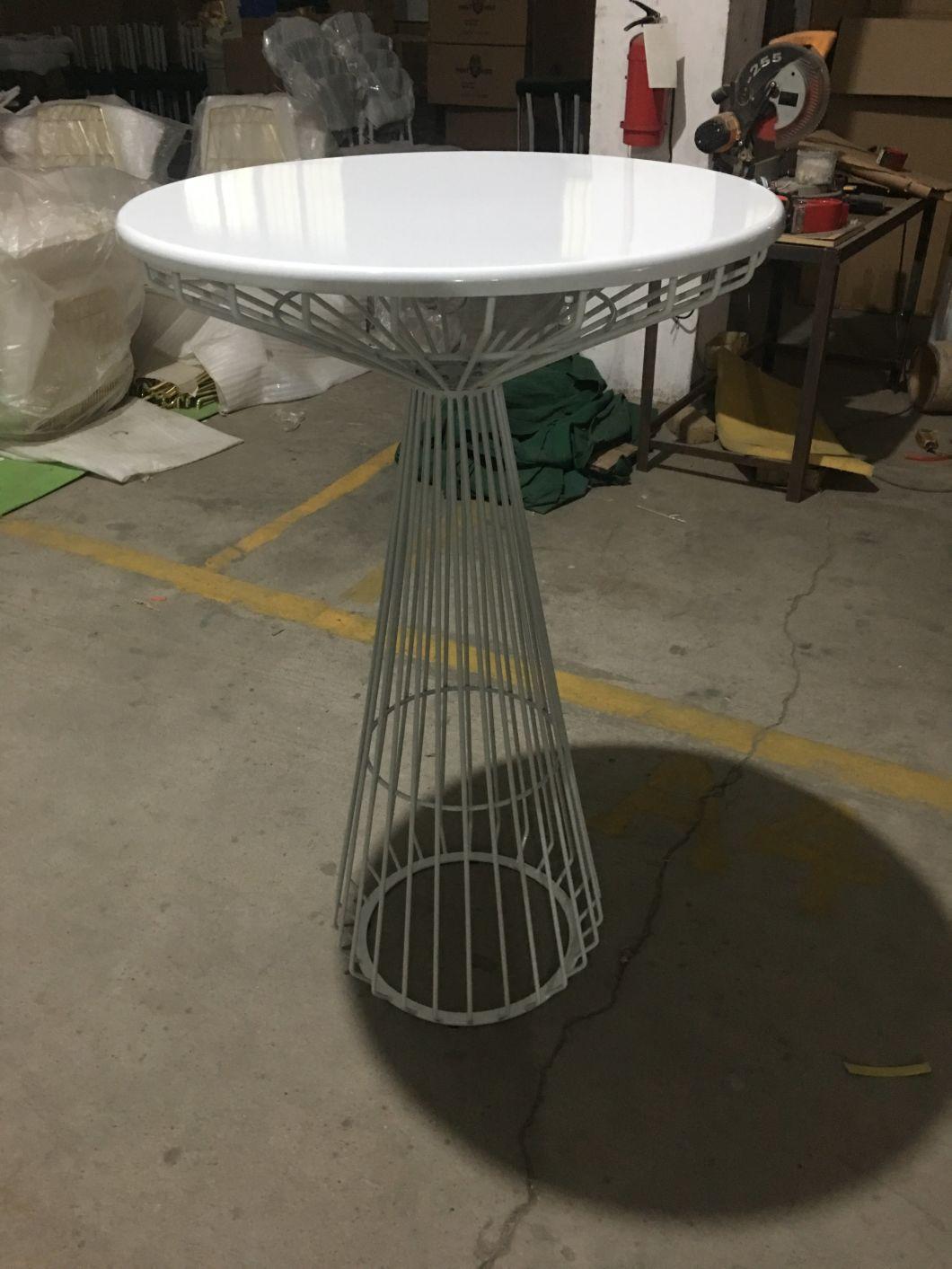 Modern Deisgn High Dry Metal Wire Round Bar Stool Table