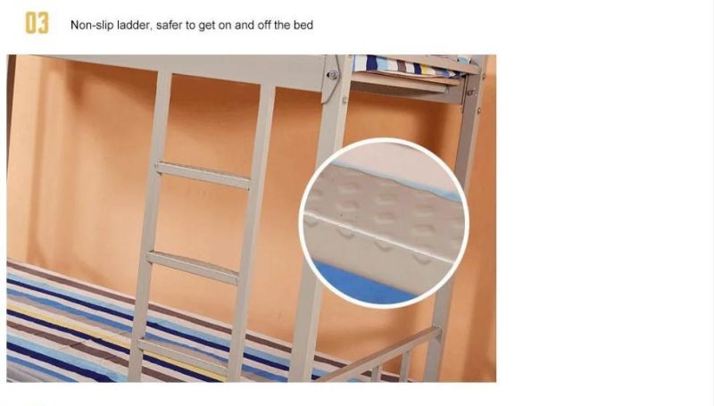 School Double Bed Heavy Duty Steel Metal Bunk Bed