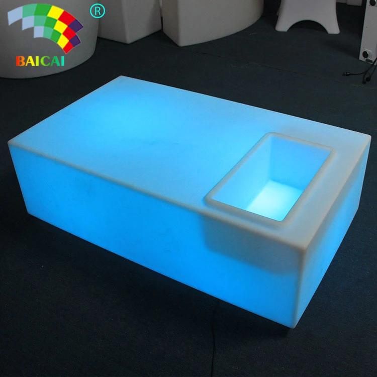 LED Table with Ice Wine Bucket