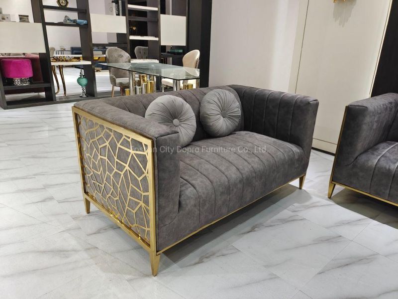 Elegent Laser Flower Sofa Latest Design