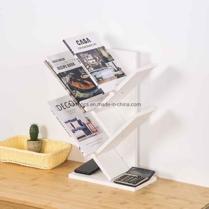 Modern Creative Unique Storage Rack, Wooden Display Book Shelf, Desktop Magazine Holder, Freestanding Magazine Holder Rack, Livingroom Furniture