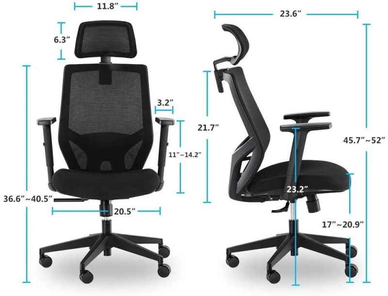 Modern Furniture Ergonomic Office Mesh Chairs with Lumbar Support