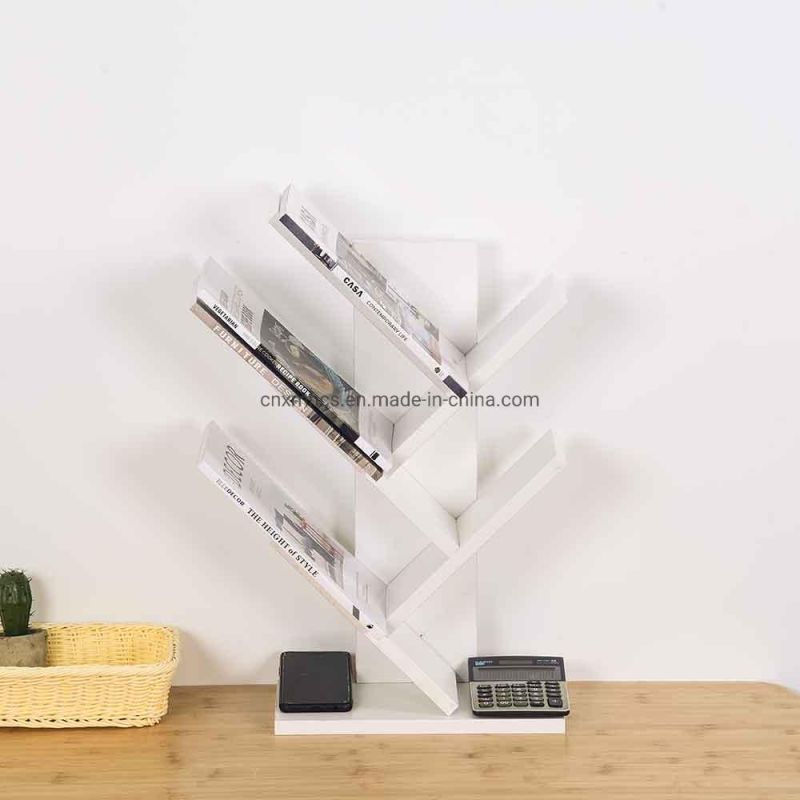 Modern Creative Unique Storage Rack, Wooden Display Book Shelf, Desktop Magazine Holder, Freestanding Magazine Holder Rack, Livingroom Furniture