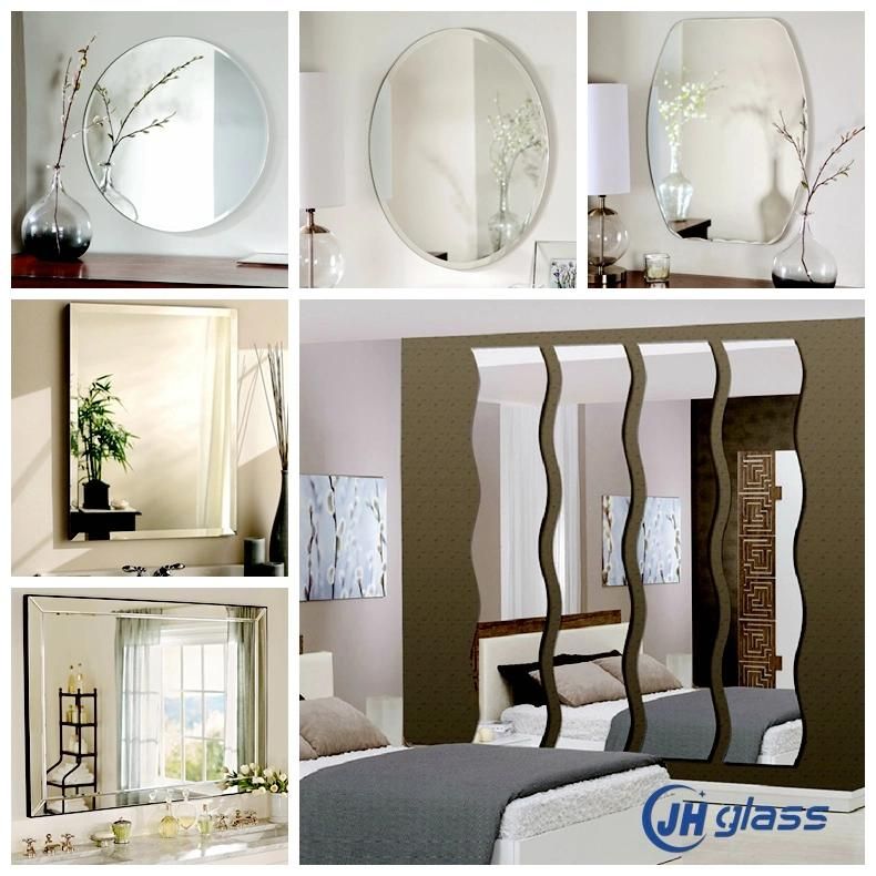 Home Hotel Premium Large Frameless Wall Round Mirror with Streamlined Bevel for Bathroom, Vanity, Bedroom, Living Room