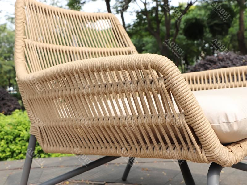 Modern Wholesale Outdoor Garden Patio Hotel Home Leisure Rope Weaving Balcony Terrace Chair Set Furniture