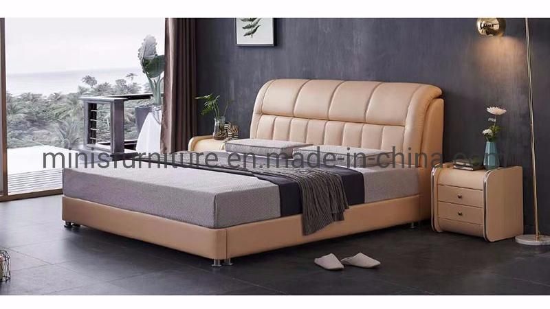 (MN-MB101) Modern Home Furniture Bedroom Adult Leather Soft Bed