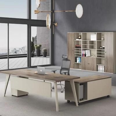 Wooden Feet Movable Manager Executive Office Desk