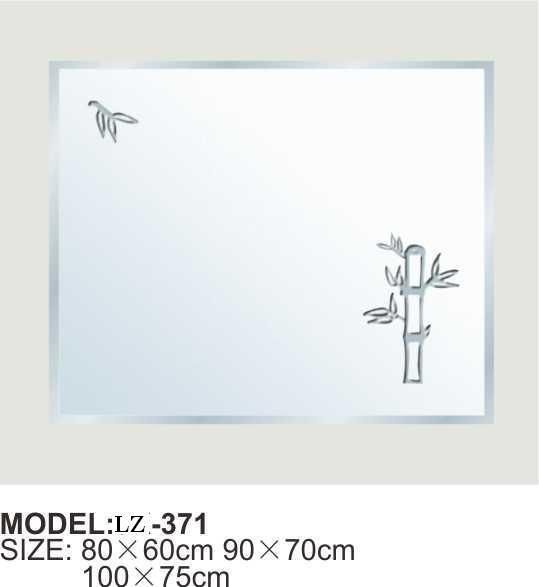 Rectangular Unframed Bathroom Mirror Sun Simple Furniture