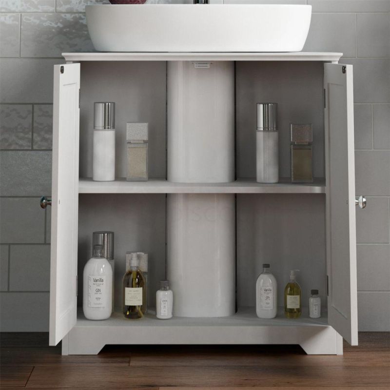 Bathroom Sink Cabinet Under Basin Unit Cupboard Storage Furniture White