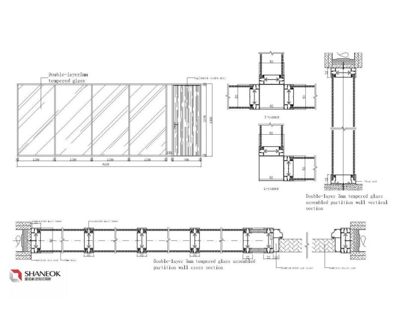 Shaneok Interior Glass Office Partition