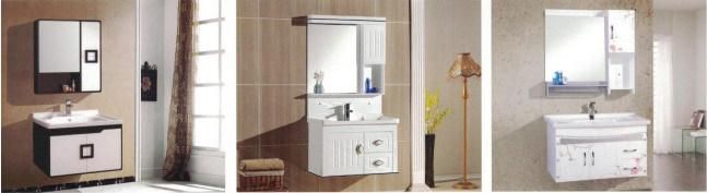 Sairi Hot Sale Wall Mounted Finger Pull Ready Made Simple Cheap Modern Bathroom Cabinet with 2 Drawers and Vessel Basin