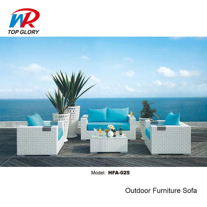 Elegant and Modern Patio Rattan Wicker Furniture Resin Outdoor Sofa Furniture