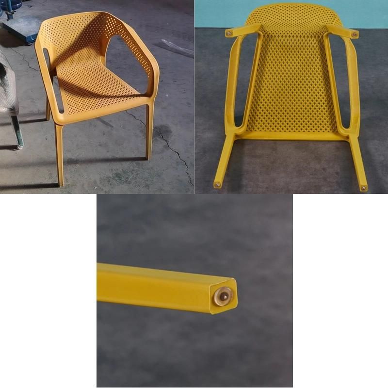 Nordic Modern Adult Minimalist Mesh Creative Casual Negotiation Restaurant Armchair Backrest Stool Plastic Dining Chair