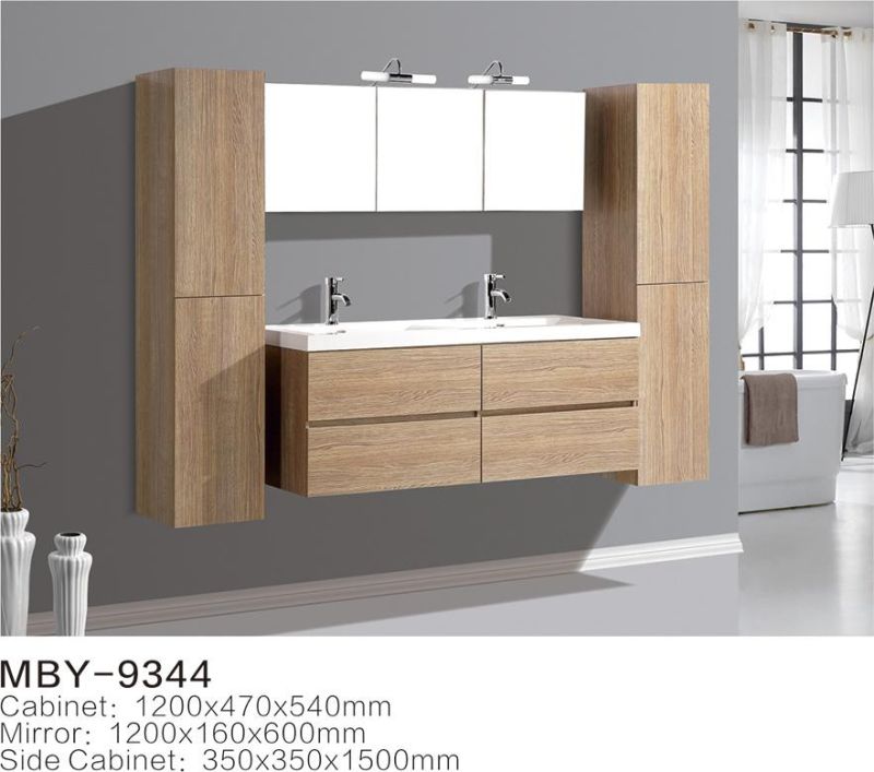 Modern Design Style Bathroom Cabinet with Ceramic Basin Bathroom Vanity