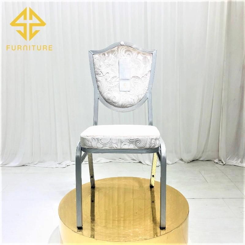 2021 Top Sale Iron Chair Modern Hotel Furniture Cheap Used Stacking Banquet Chair