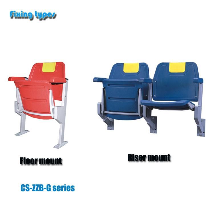 Floor Mounting Tip up Stadium Chair with Aluminum Leg, VIP Foldable Chair for Stadium