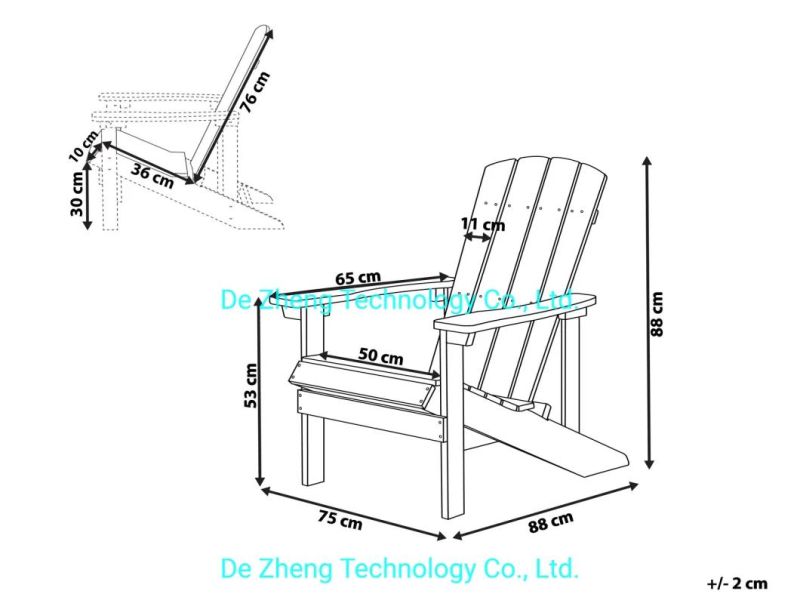 Modern Leisure Waterproof Garden Adirondack Chair Patio Dining Outdoor Furniture for Balcony