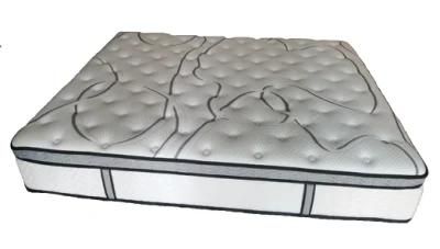 Customized Modern Euro Top Gel Memory Foam Pocket Spring Mattress with Latex Eb15-18 Duble Size