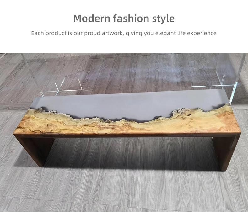 Hot Sale Eco Friendly Modern Design Epoxy Resin River Table