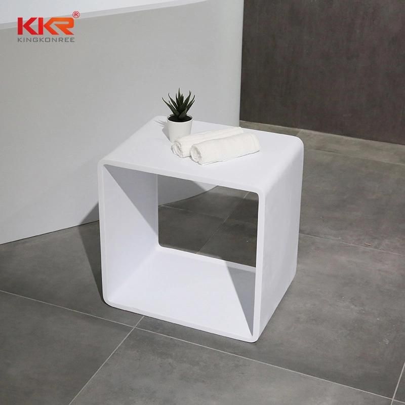 Kkr Customize Solid Surface Bathroom Furniture White Low Table