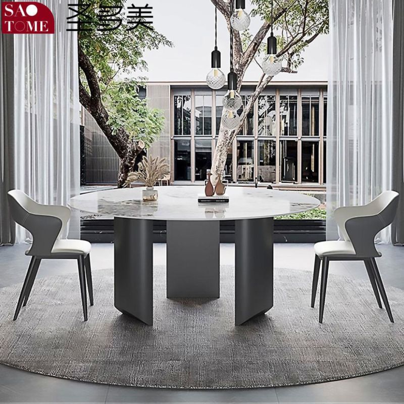 Good Quality Round Steel Frame Dining Table Top Quality for Sale