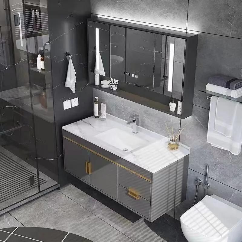 Light Luxury Rock Plate Bathroom Vanity Modern Simple Wash Face Hand Basin Intelligent Mirror